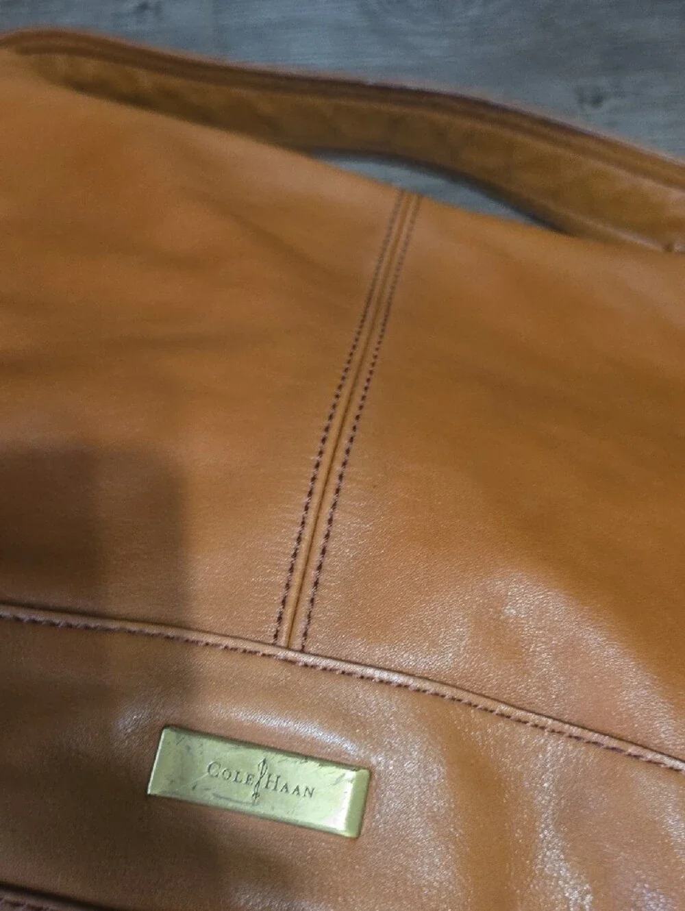 Cole Haan Cognac Leather Shoulder Hobo